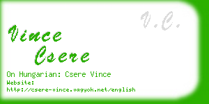 vince csere business card